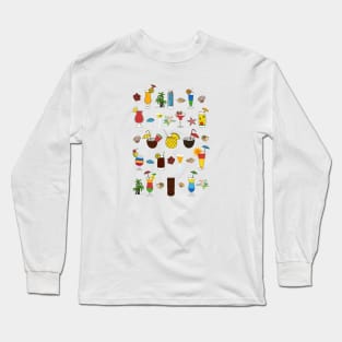 Summer Cocktails Digital Art Long Sleeve T-Shirt